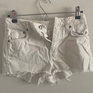 White Denim Shorts